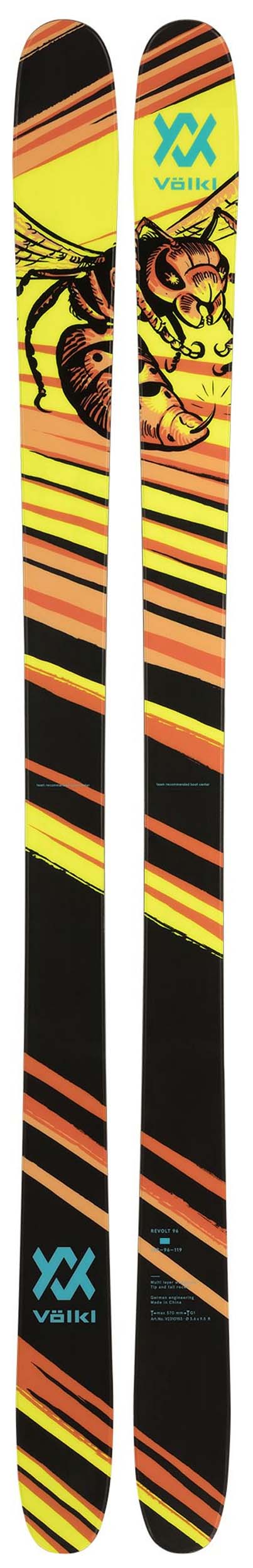 Volkl 2024 Revolt 96 Skis (Without Bindings / Flat) NEW !! 165,173cm